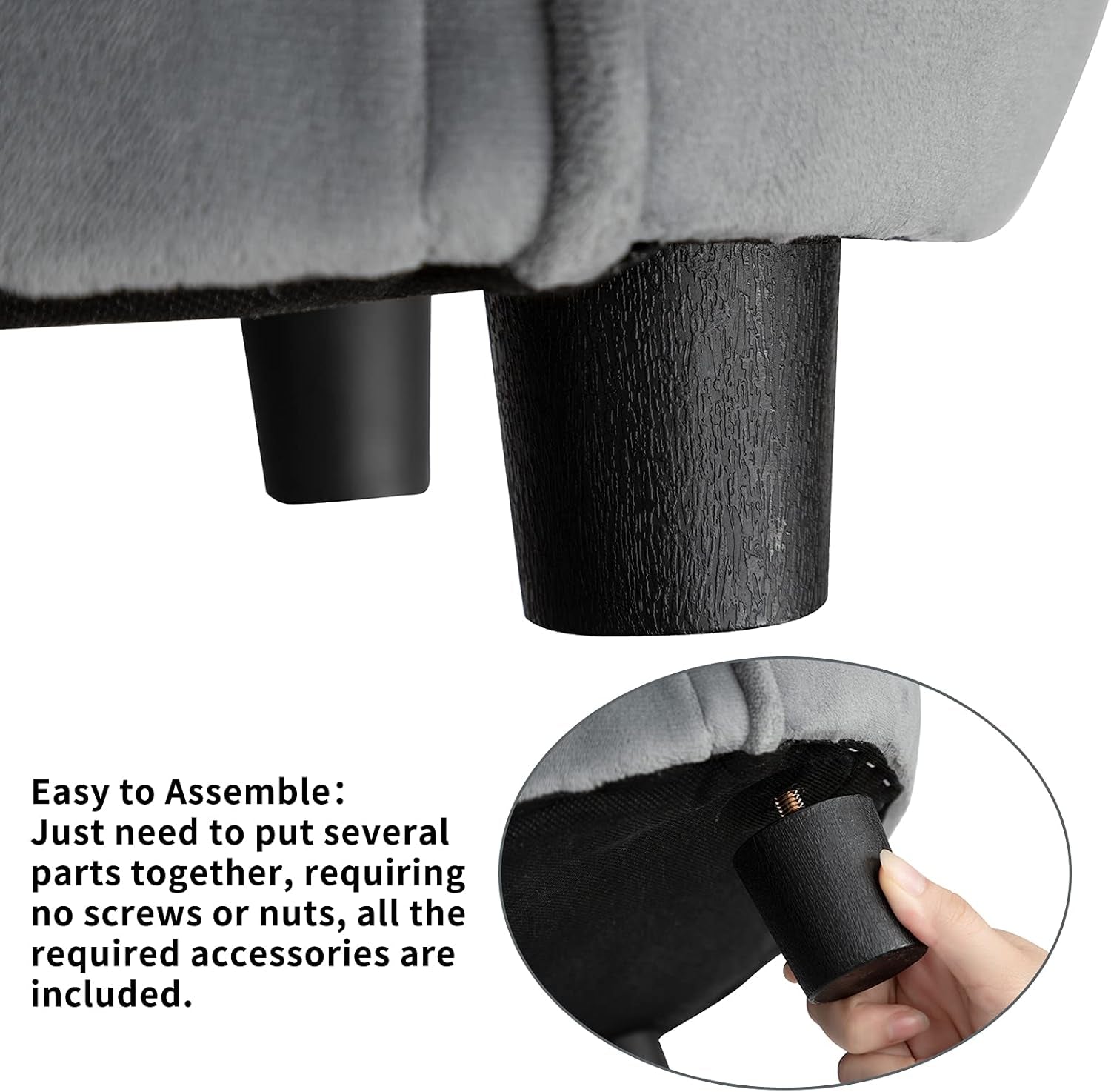 Luxury Ultra-Soft Dark Gray Pet Sofa Couch – Cozy Stylish Bed for Cats & Small Dogs