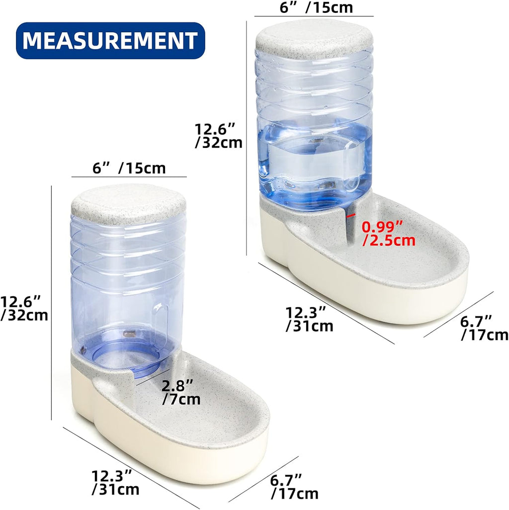 Elevate Your Pet's Dining Experience with the 3.8L Stylish Gray Self-Dispensing Food and Water Dispenser