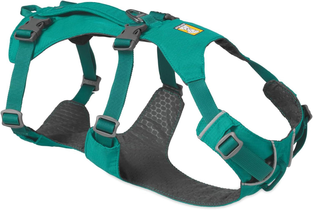 Meltwater Teal Reflective No Pull Dog Harness - Comfortable Padded Design with Handle, Medium Size