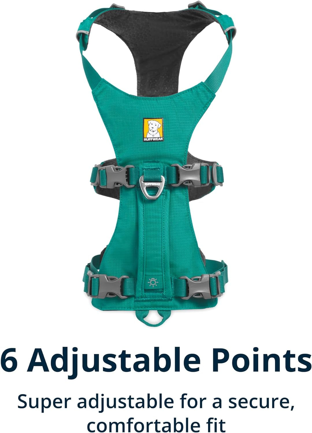 Meltwater Teal Reflective No Pull Dog Harness - Comfortable Padded Design with Handle, Medium Size