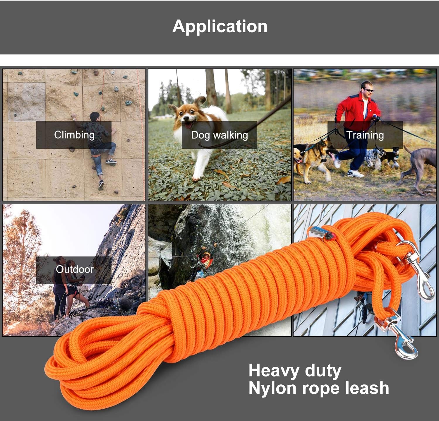 15Ft Durable Blue Check Cord - Ideal Training Leash for Dogs & Puppies - Perfect for Obedience and Agility Training