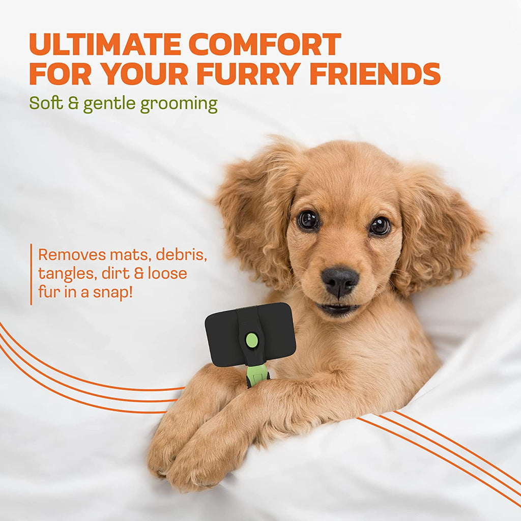 Effortless Self-Cleaning Slicker Brush for Long-Haired Dogs & Cats – Ideal for Medium to Large Pets!