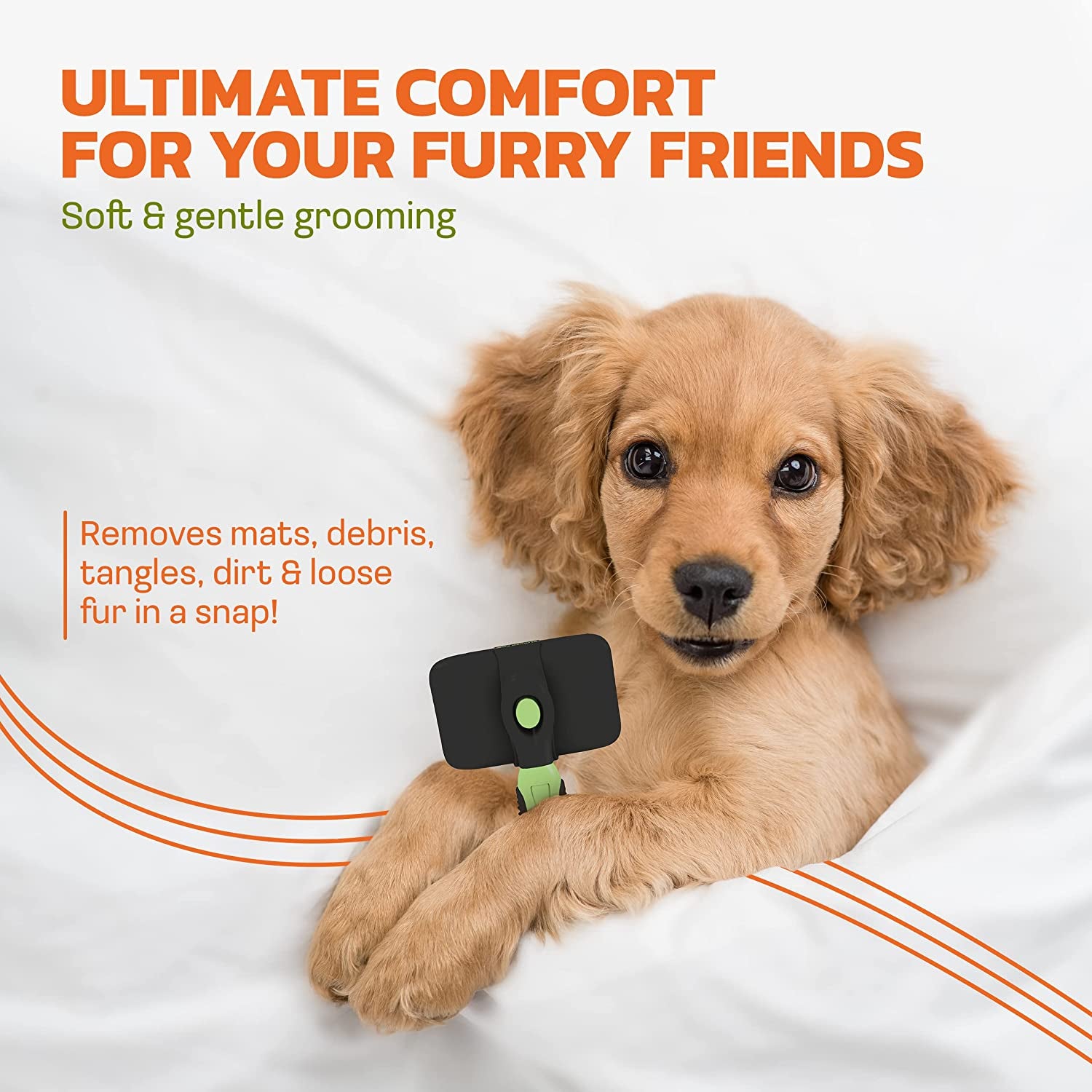 Effortless Self-Cleaning Slicker Brush for Long-Haired Dogs & Cats – Ideal for Medium to Large Pets!