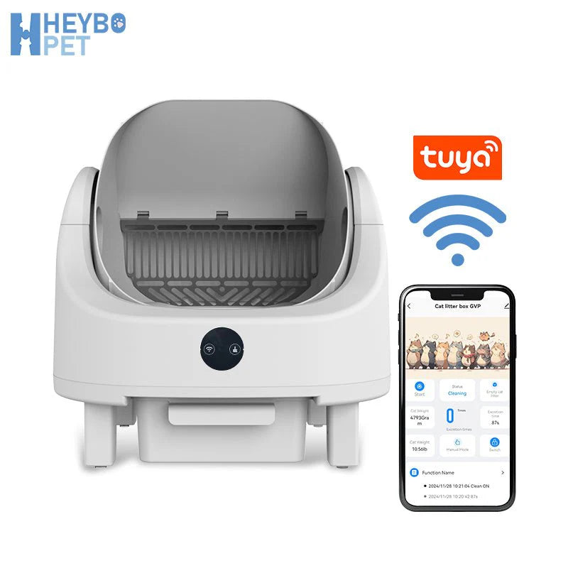 HEYBO Open Top Smart Cat Litter Box — Automatic Self-Cleaning US Spot Delivery within 3 Days