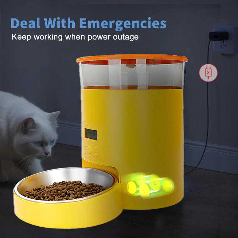 HEYBO Automatic Cat Feeder Wifi 4L Automatic Dog Feeder with Double Anti-Blocking