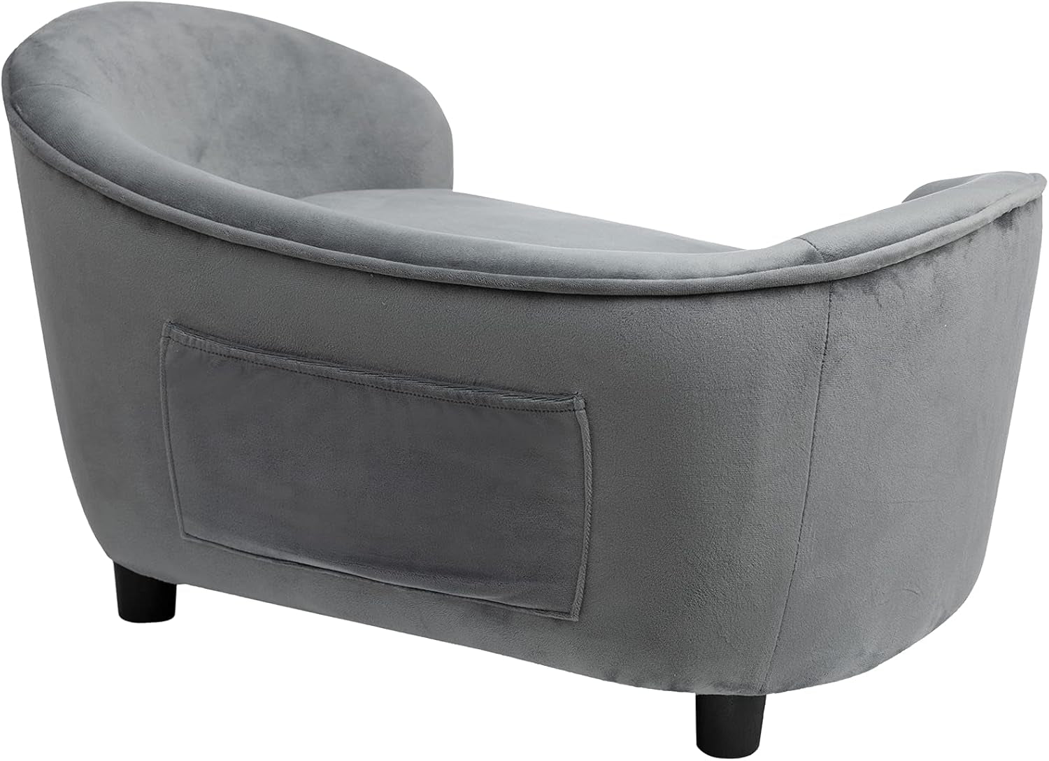 Luxury Ultra-Soft Dark Gray Pet Sofa Couch – Cozy Stylish Bed for Cats & Small Dogs