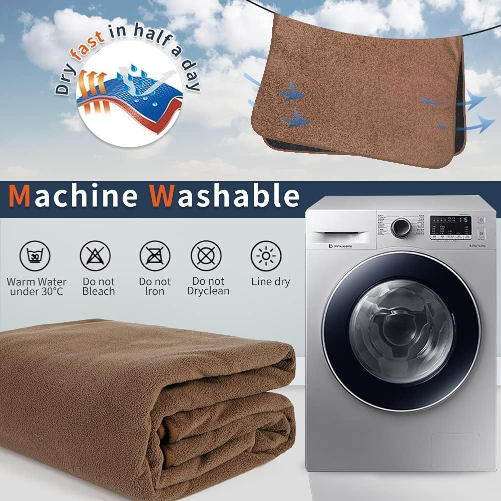 Extra Large Washable Dog Pee Pads - Waterproof, Reusable, Non-Slip Training Mats for Puppies & Whelping - 65"x45" & 72"x72" Sizes Available