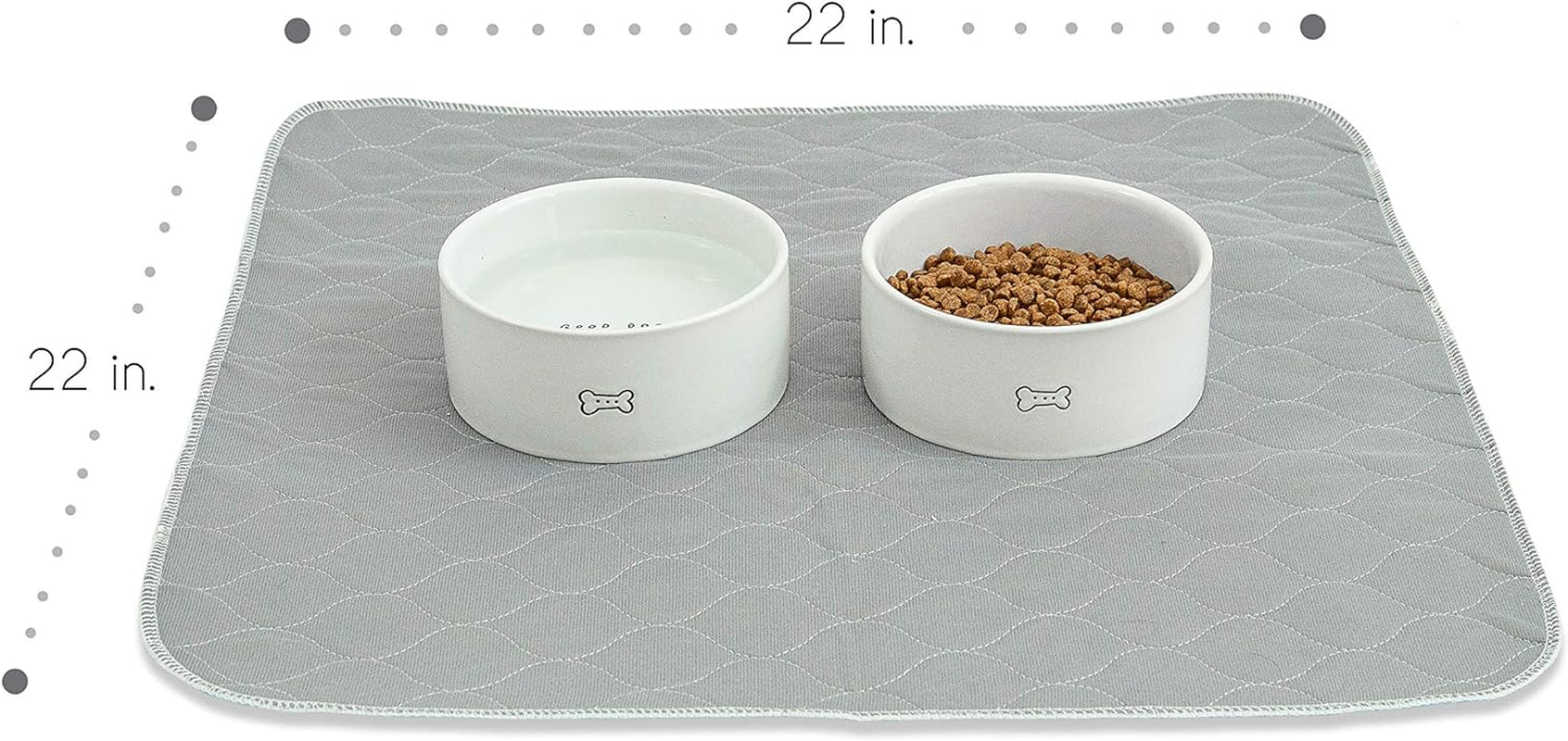 Premium Reusable Dog Pee Pads - Waterproof, 300 Wash Guarantee, 22" x 22" (Pack of 4) for Potty Training & Whelping