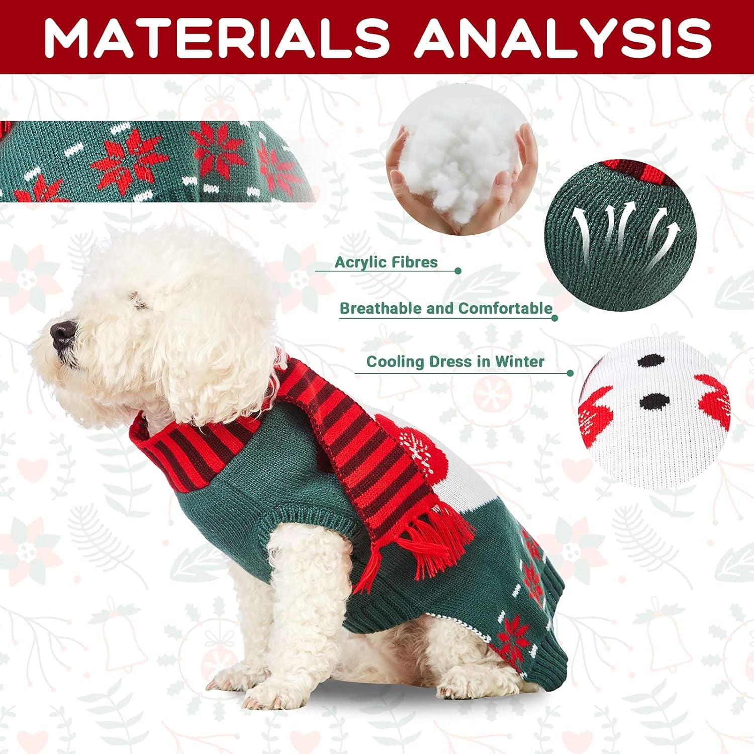 Adorable Cozy Snowman Dog Christmas Sweater - Soft Knitted Winter Jumpsuit for Pets of All Sizes!