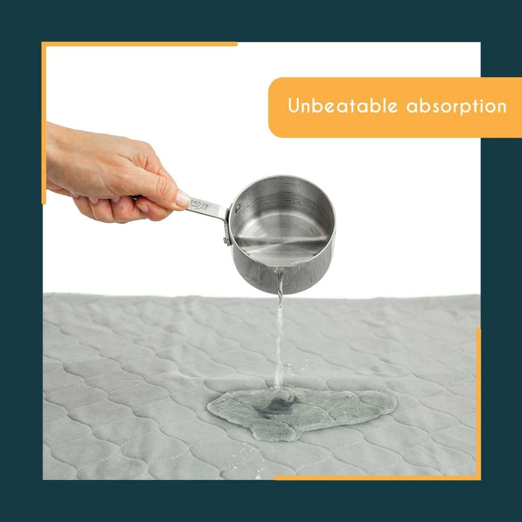 Premium Reusable Dog Pee Pads - Waterproof, 300 Wash Guarantee, 22" x 22" (Pack of 4) for Potty Training & Whelping