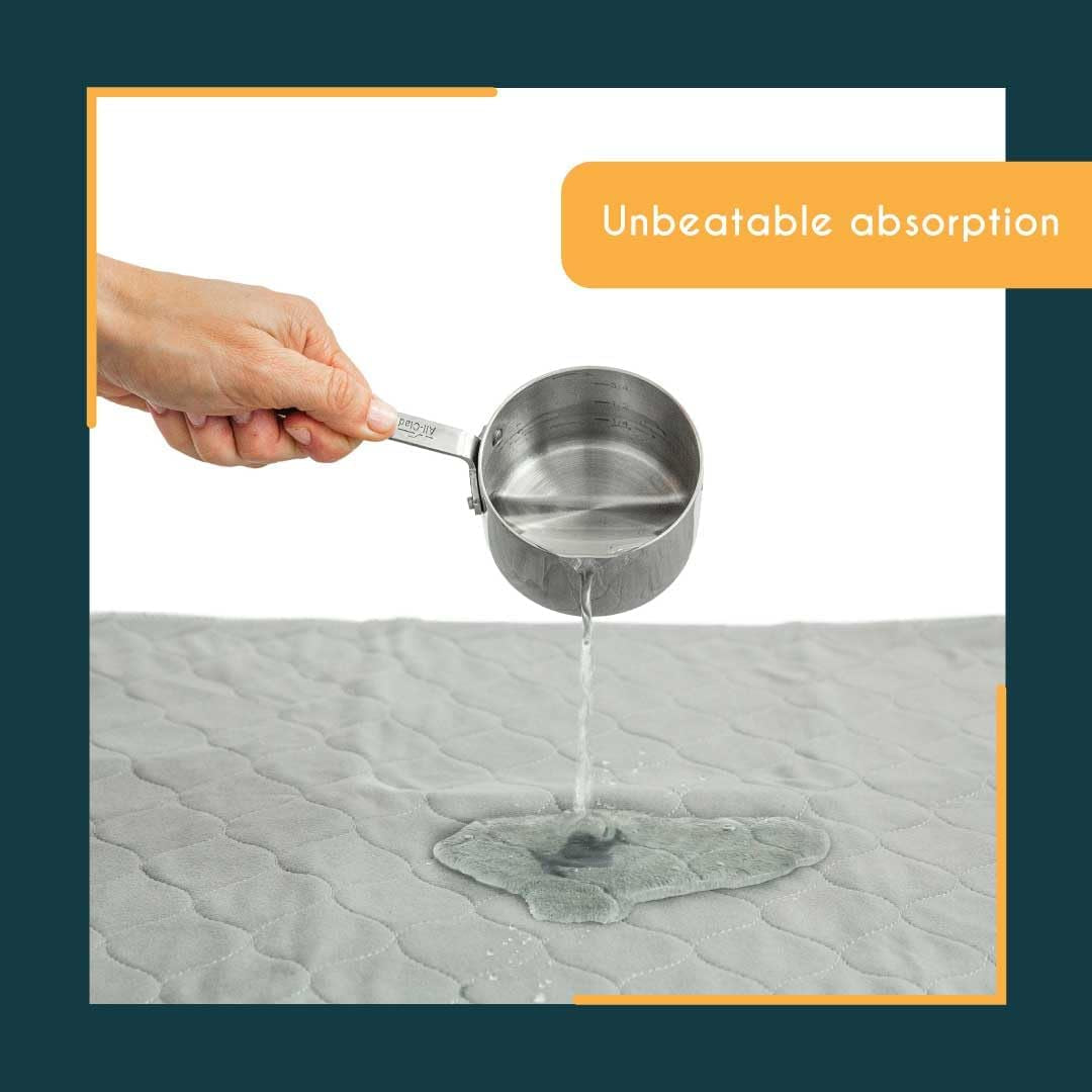 Premium Reusable Dog Pee Pads - Waterproof, 300 Wash Guarantee, 22" x 22" (Pack of 4) for Potty Training & Whelping