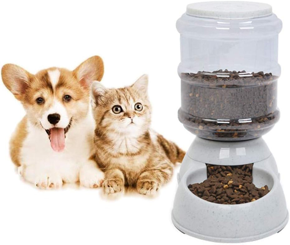 Automatic Cat Feeder - 1 Gallon Durable Food Dispenser for Cats and Small Dogs - Convenient Gravity Feed Pet Feeder for Happy Pets