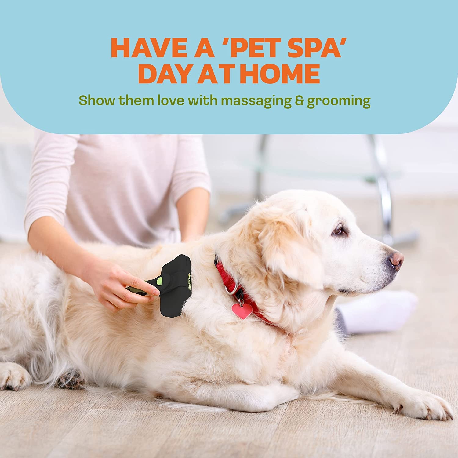 Effortless Self-Cleaning Slicker Brush for Long-Haired Dogs & Cats – Ideal for Medium to Large Pets!