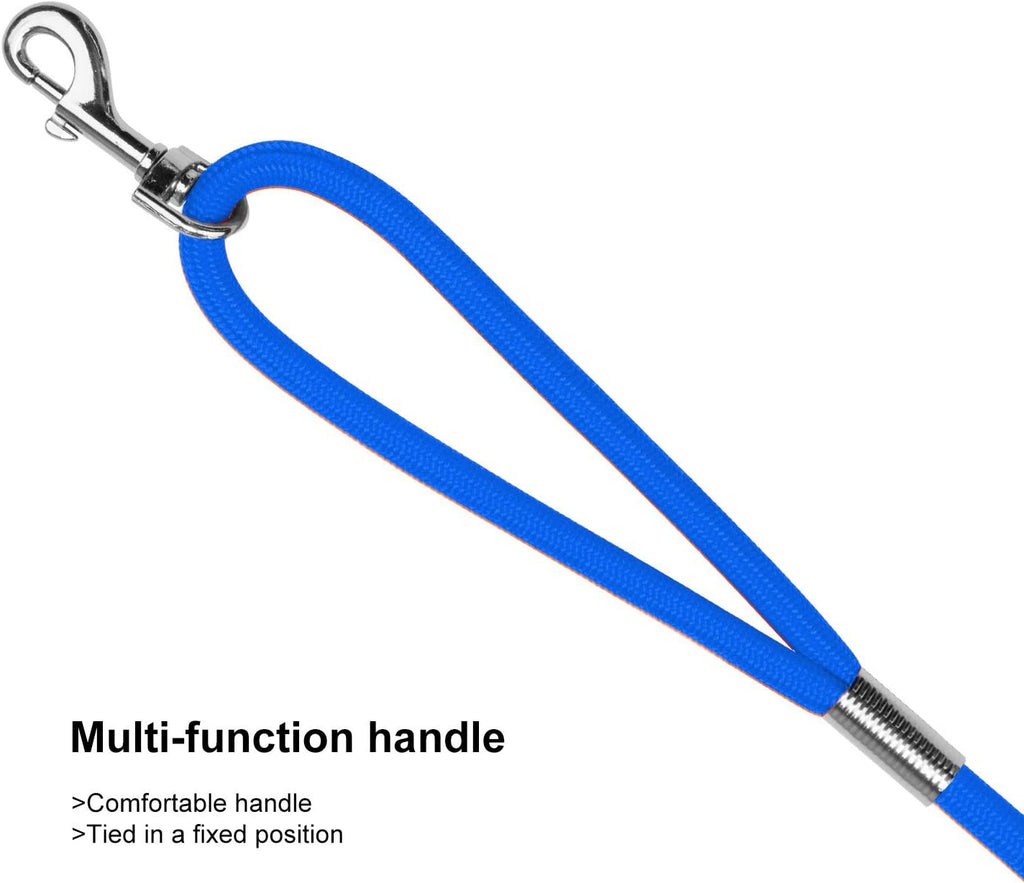 15Ft Durable Blue Check Cord - Ideal Training Leash for Dogs & Puppies - Perfect for Obedience and Agility Training