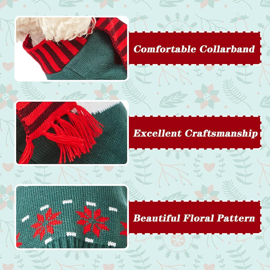 Adorable Cozy Snowman Dog Christmas Sweater - Soft Knitted Winter Jumpsuit for Pets of All Sizes!